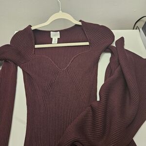 Wine color dress